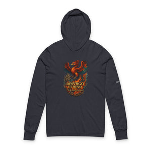 Phoenix Crest Hoodie Long Sleeve Tee — "Resvrgo Et Revo" Graphic