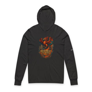 Phoenix Crest Hoodie Long Sleeve Tee — "Resvrgo Et Revo" Graphic