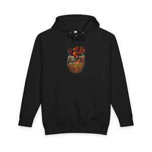 Phoenix Crest Hoodie – "Resurgo" Vintage Firebird Pullover