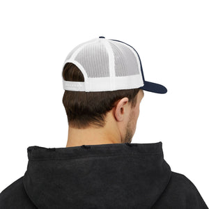 American Flag Snapback Trucker Cap — Distressed USA Patriotic Hat