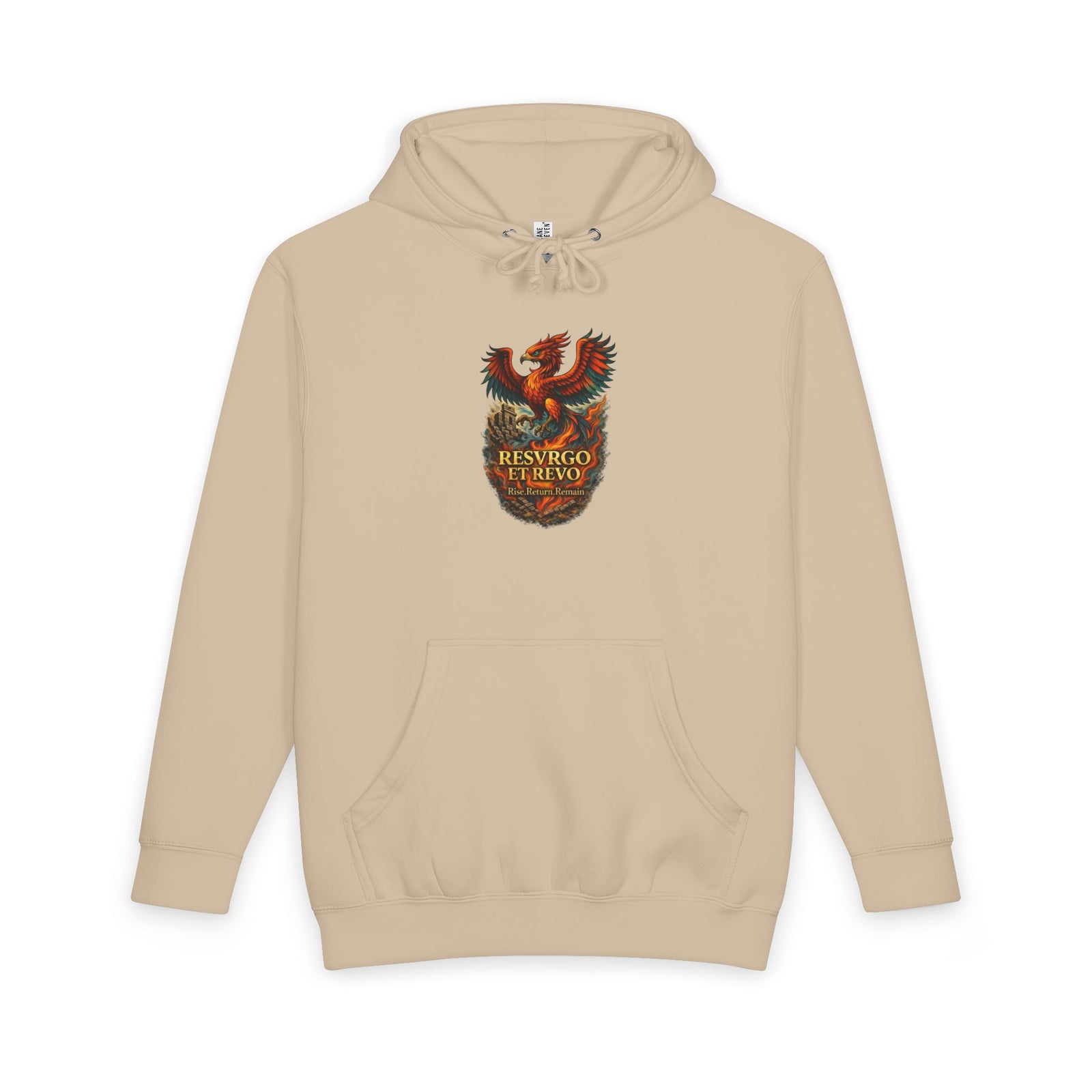 Phoenix Crest Hoodie – "Resurgo" Vintage Firebird Pullover