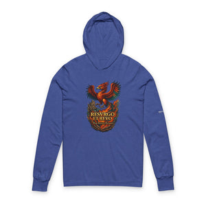 Phoenix Crest Hoodie Long Sleeve Tee — "Resvrgo Et Revo" Graphic