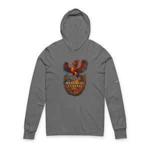 Phoenix Crest Hoodie Long Sleeve Tee — "Resvrgo Et Revo" Graphic