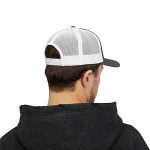 American Flag Snapback Trucker Cap — Distressed USA Patriotic Hat