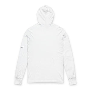 Phoenix Crest Hooded Long Sleeve Tee -Resvrgo et Revevo" Vintage Revival Graphic