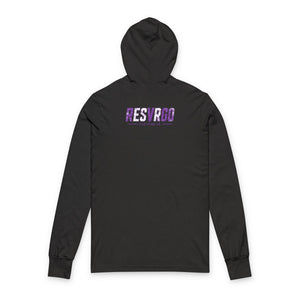 Hooded Long Sleeve Tee — 'Unkillable' Purple Ribbon Awareness Design