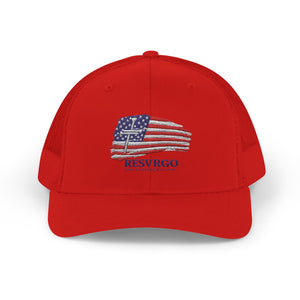 American Flag Snapback Trucker Cap — Distressed USA Patriotic Hat