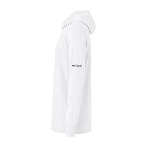 Phoenix Crest Hooded Long Sleeve Tee -Resvrgo et Revevo" Vintage Revival Graphic