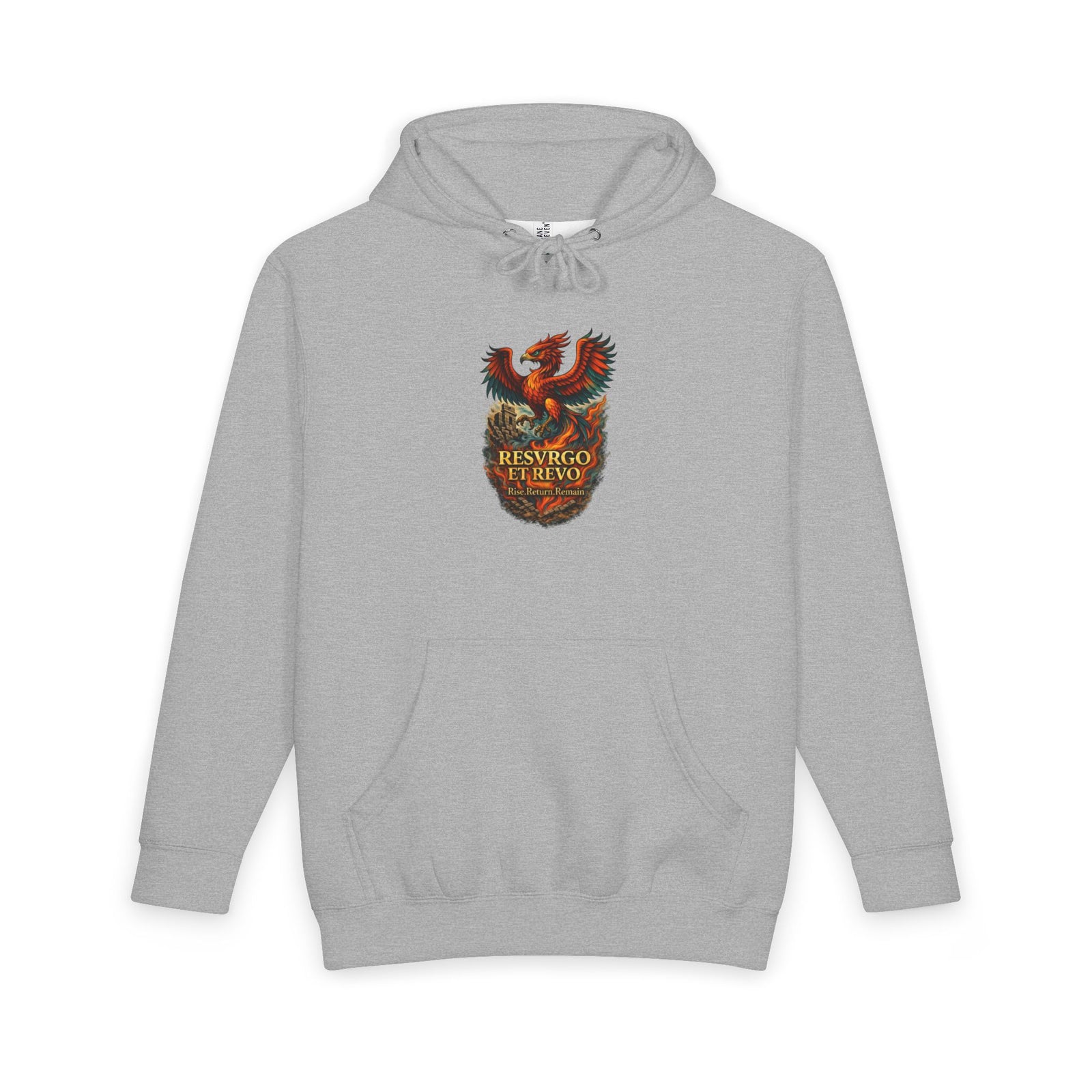 Phoenix Crest Hoodie – "Resurgo" Vintage Firebird Pullover