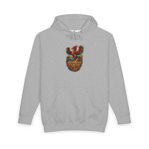 Phoenix Crest Hoodie – "Resurgo" Vintage Firebird Pullover