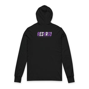 Hooded Long Sleeve Tee — 'Unkillable' Purple Ribbon Awareness Design