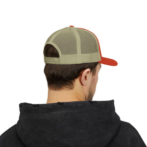 American Flag Snapback Trucker Cap — Distressed USA Patriotic Hat