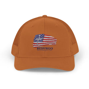 American Flag Snapback Trucker Cap — Distressed USA Patriotic Hat