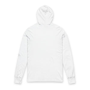 Resurgo Faith Hooded Long Sleeve Tee – Christian Cross 'Resurgo' Spiritual Shirt